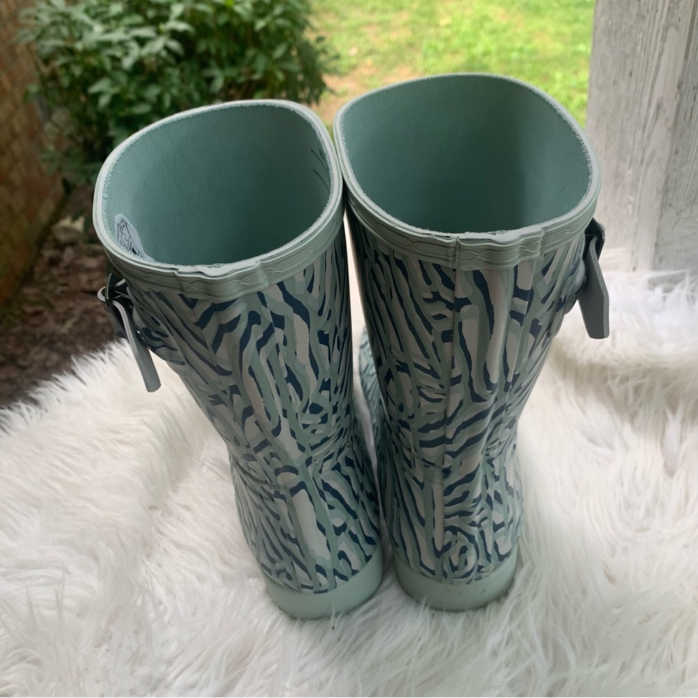 Hunter Sea Spray Patterned Short Rubber Boots - Picture 11 of 13